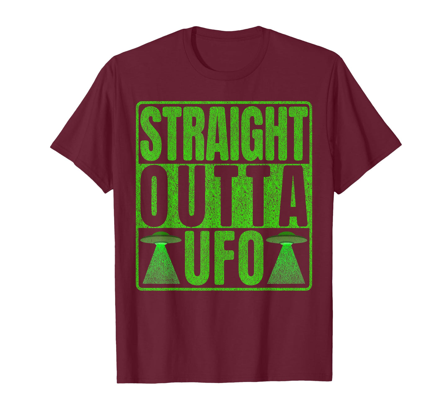 Straight Outta UFO Abduction Space Ship Humor Funny Aliens T-Shirt