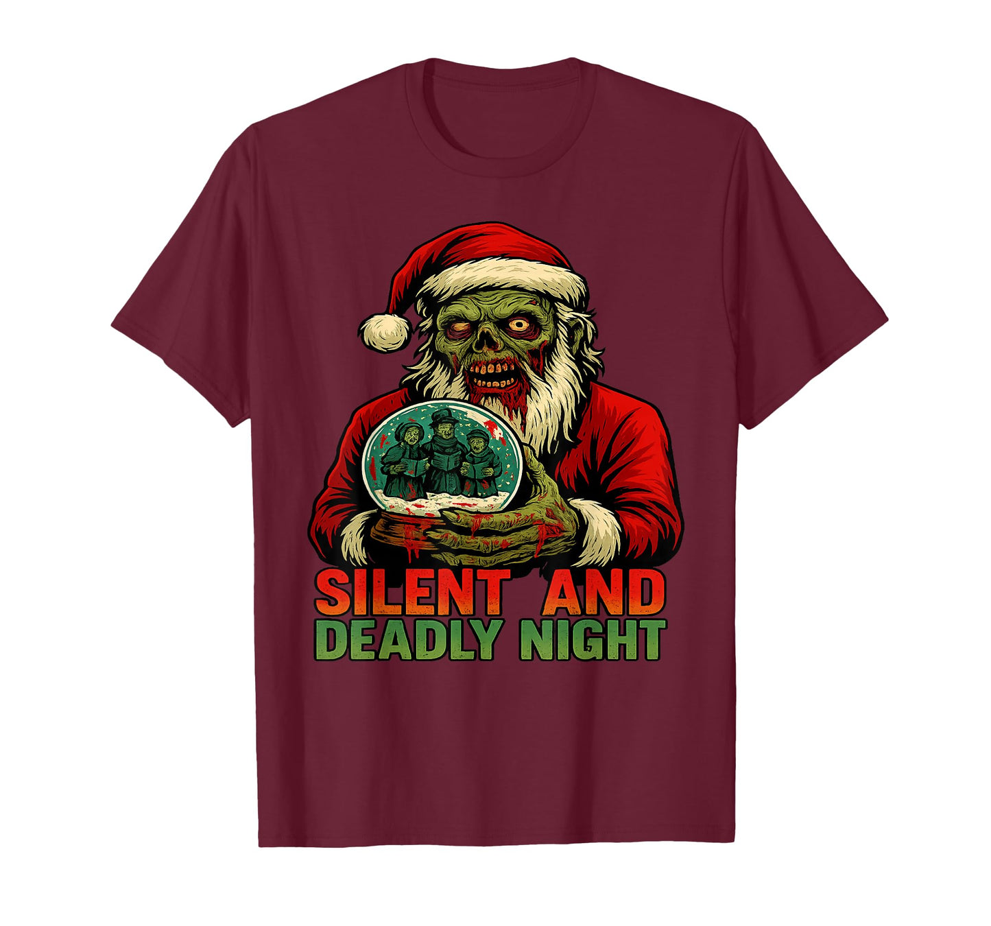 Zombie Santa Claus Dark Silent Deadly Night Christmas T-Shirt
