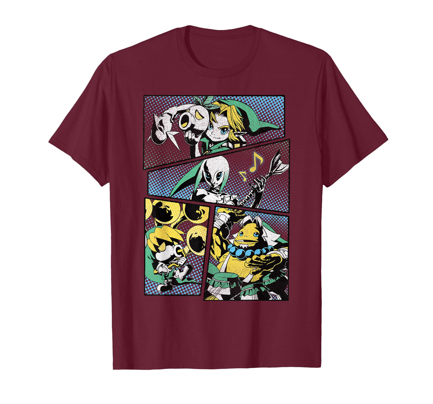The Legend of Zelda: Majora's Mask Manga Link Hyrule Panels T-Shirt