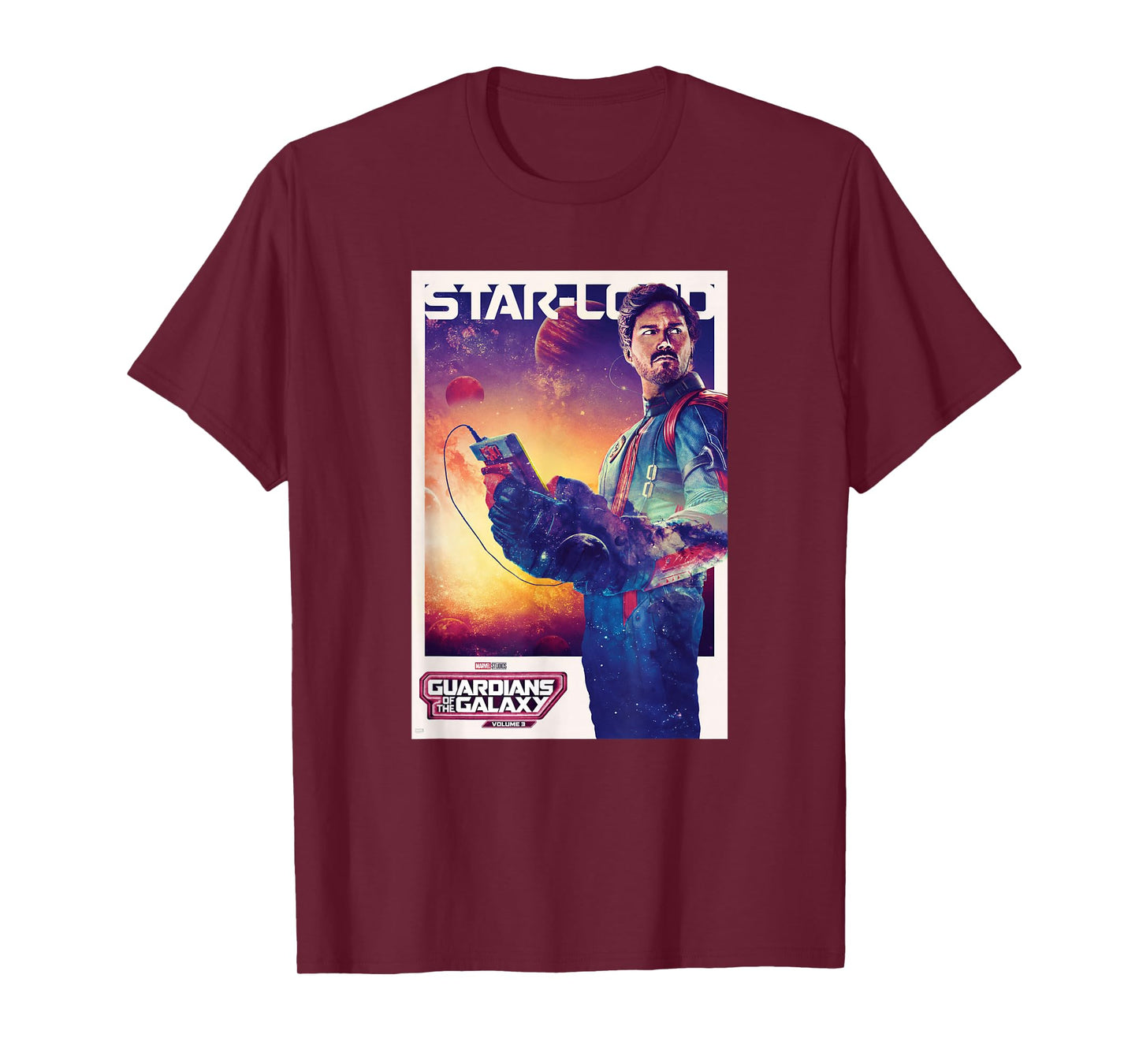 Marvel Guardians of The Galaxy Volume 3 Star-Lord Poster T-Shirt