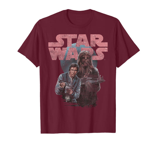 Star Wars Han And Chewie Vintage Poster T-Shirt
