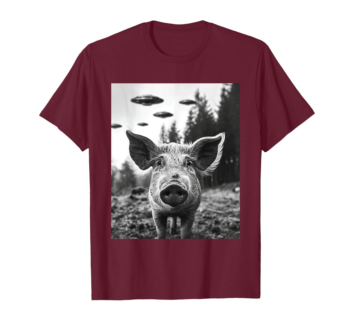 Pig Farmer Breeder - Funny Alien Selfie Kune Kune UFO T-Shirt
