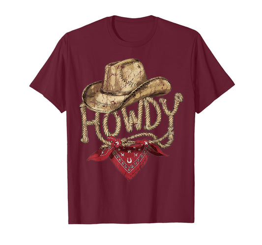 Western Cowboy Birthday Party Howdy Cowboy T-Shirt