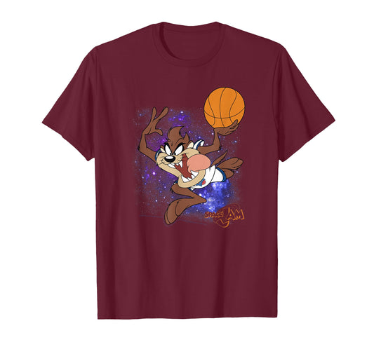 Space Jam Classic Space Taz Galactic Basketball Dunk T-Shirt