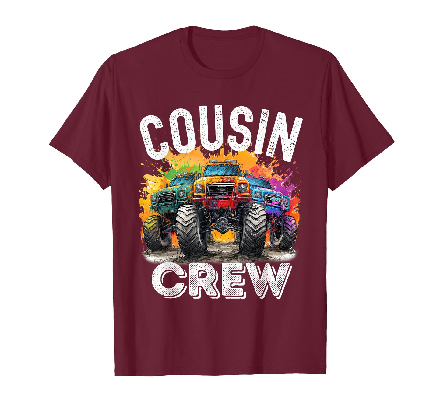 Cousin Crew Monster Truck Squad Boy Matching Family T-Shirt