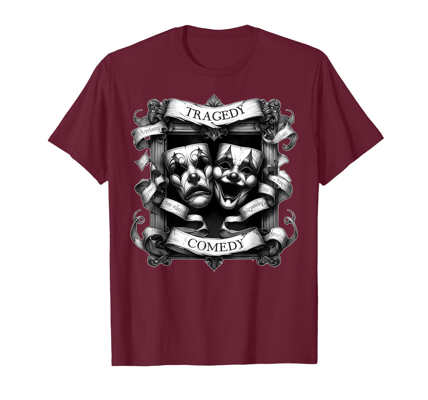 Comedy Tragedy Masks Theater & Drama Thespian Mask Art T-Shirt