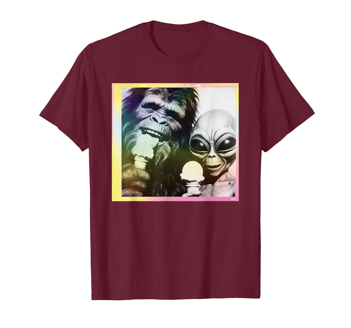 Ice Cream Funny Bigfoot Alien Sasquatch Cryptid Novelty Gift T-Shirt