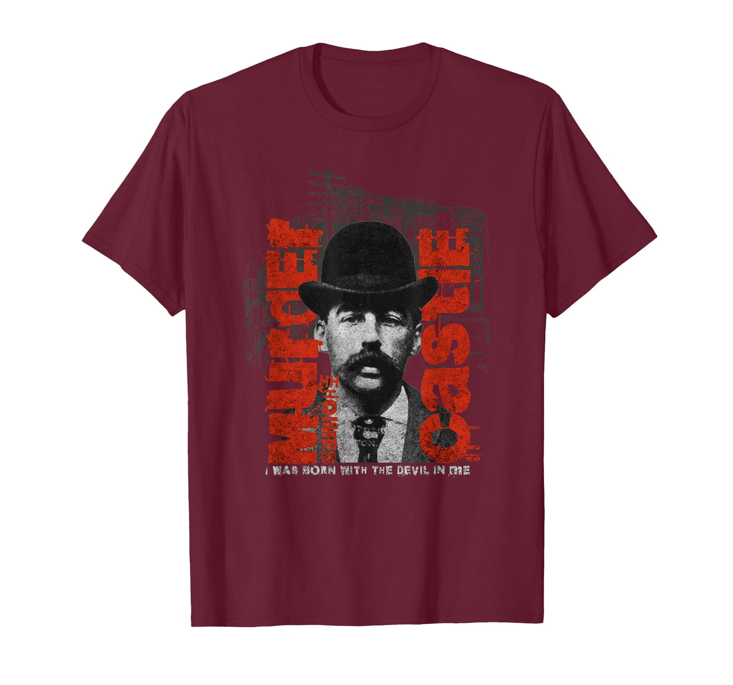 Vintage Horror MURDER CASTLE HH Holmes, Dark Streetwear T-Shirt