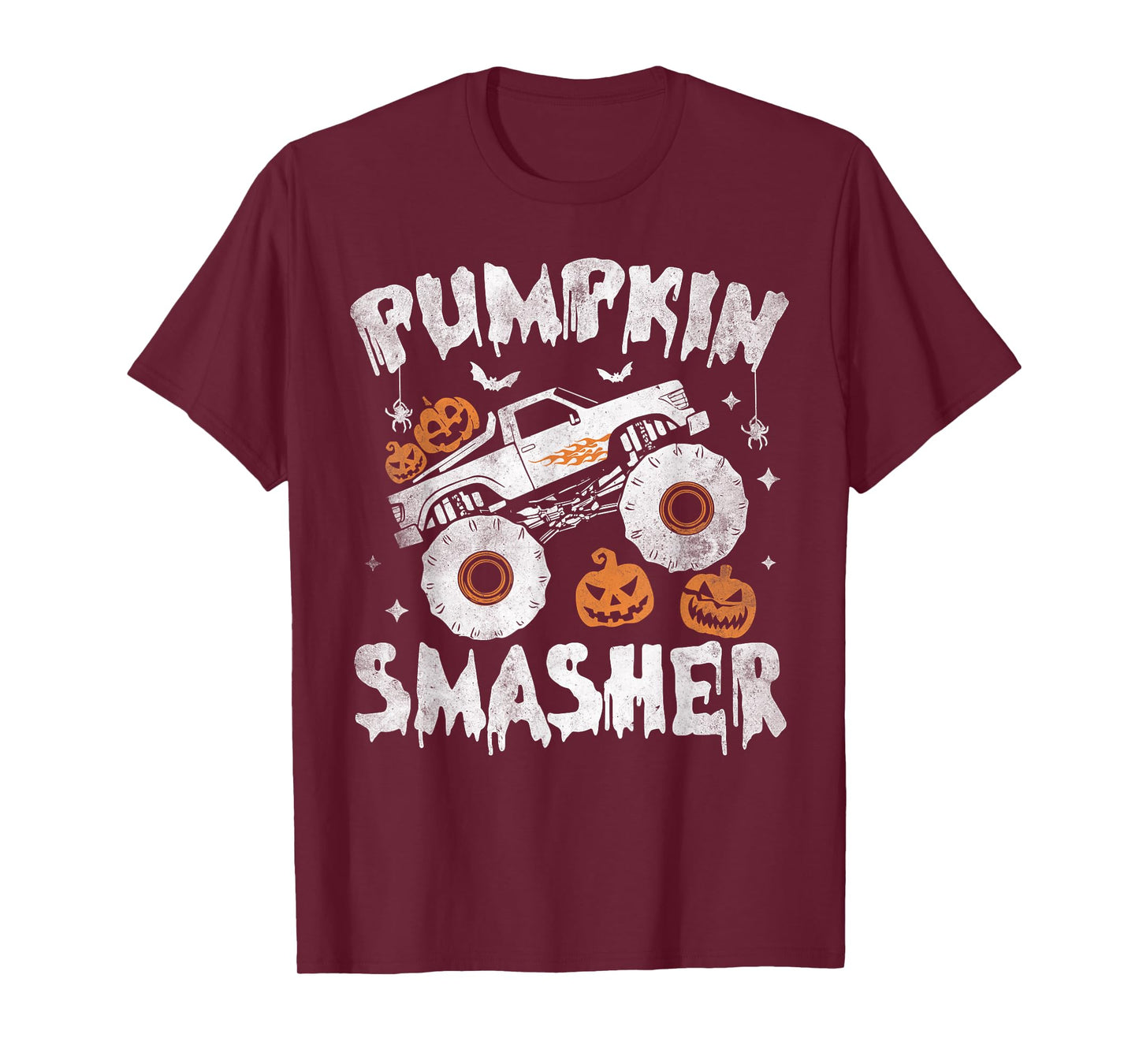 Pumpkin Smasher Toddler Halloween For Monster Truck Lover T-Shirt