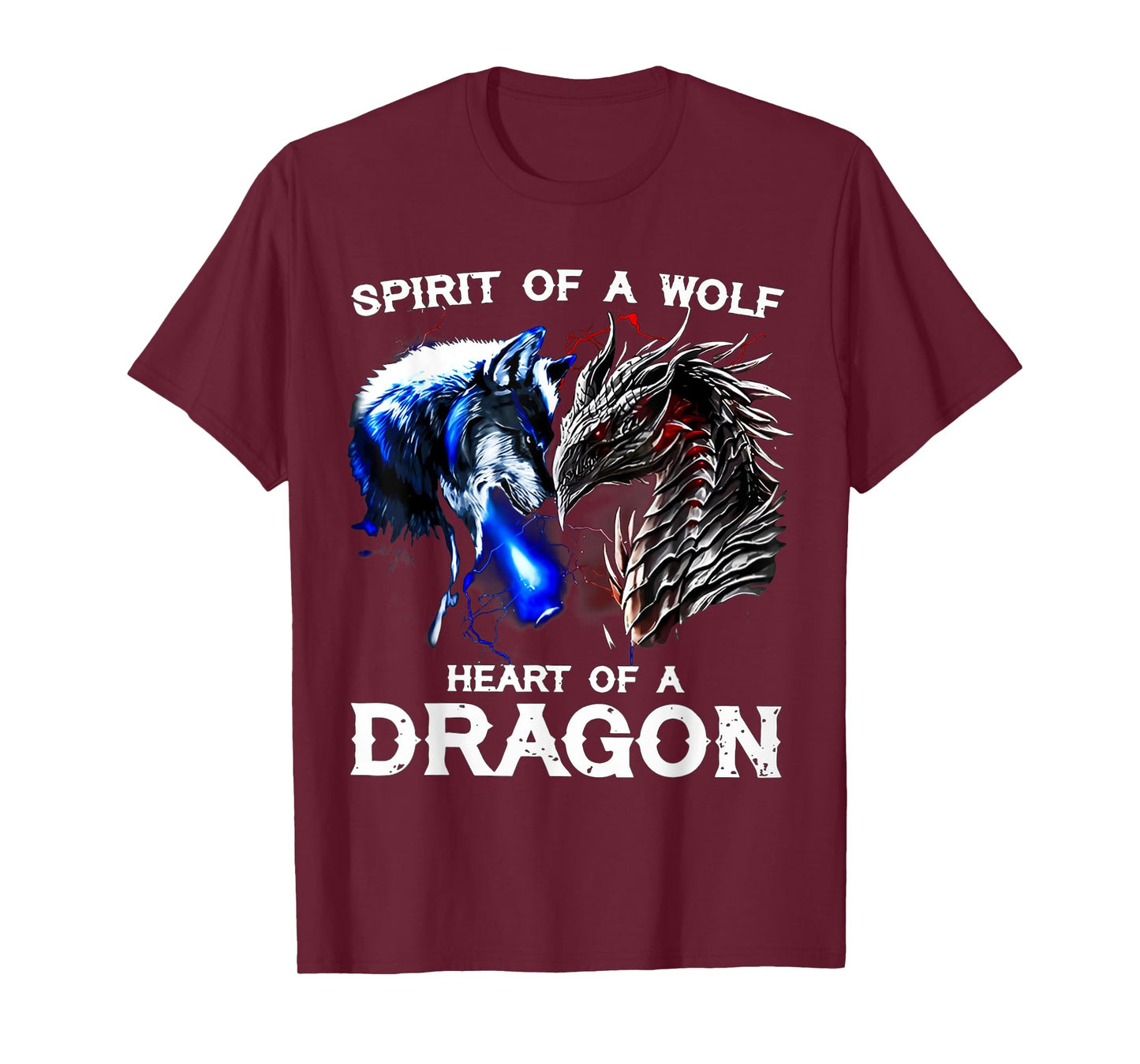 The Soul of a Wolf The Heart of a Dragon T-Shirt