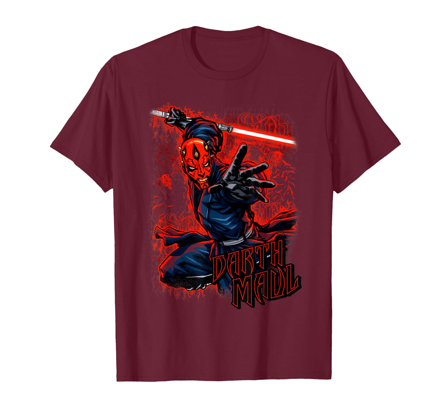 Star Wars Darth Maul Red Saber Portrait T-Shirt