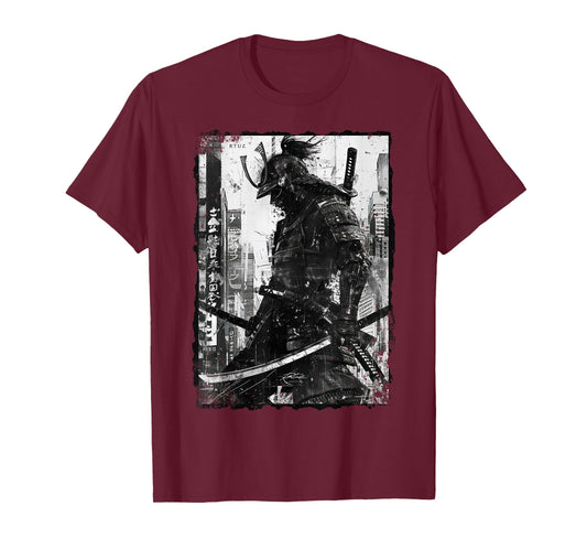 Hip Hop Y2K Vintage Hipster Edgy Urban Streetwear Samurai T-Shirt