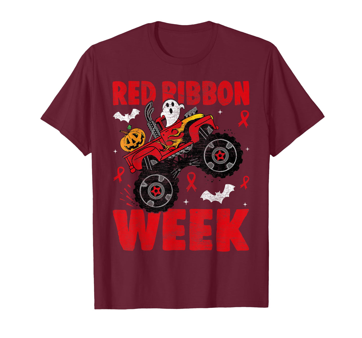Red Ribbon Week Awareness Halloween Women Men Toddler Kids T-Shirt