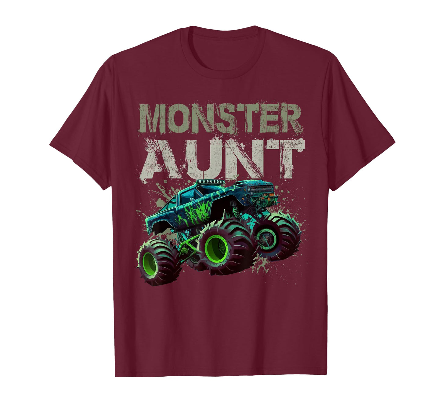 Monster Truck Aunt Family Matching Monster Truck Lovers Gift T-Shirt