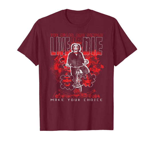 Saw The Rules are Simple Jigsaw Puzzle Pieces Horror Movie T-Shirt