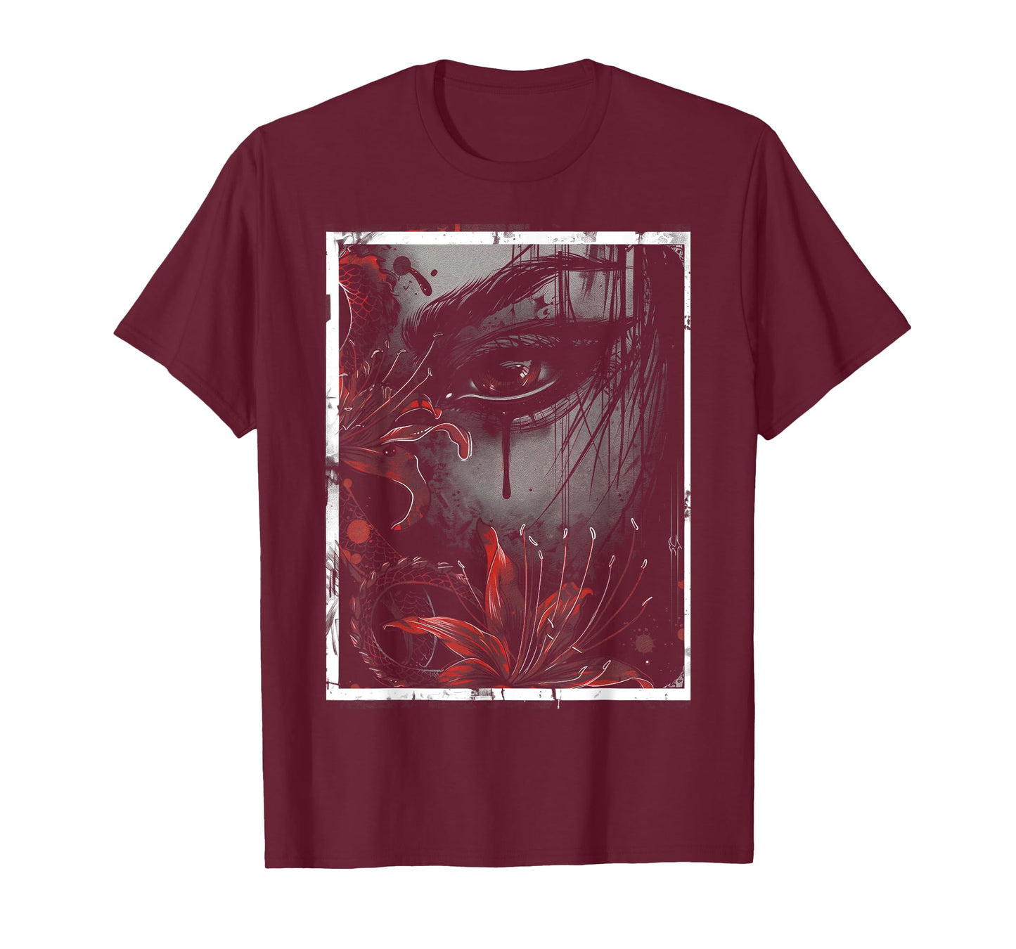 Anime Goth Sad Japanese Abstract Art Emotion Gothic T-Shirt