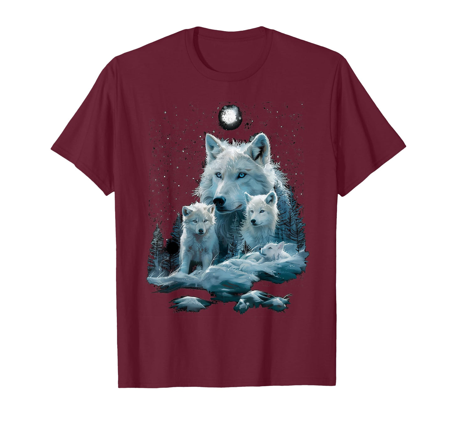 Mommy Wolf Snow Graphic Wolf Lovers Mother's Day Christmas T-Shirt