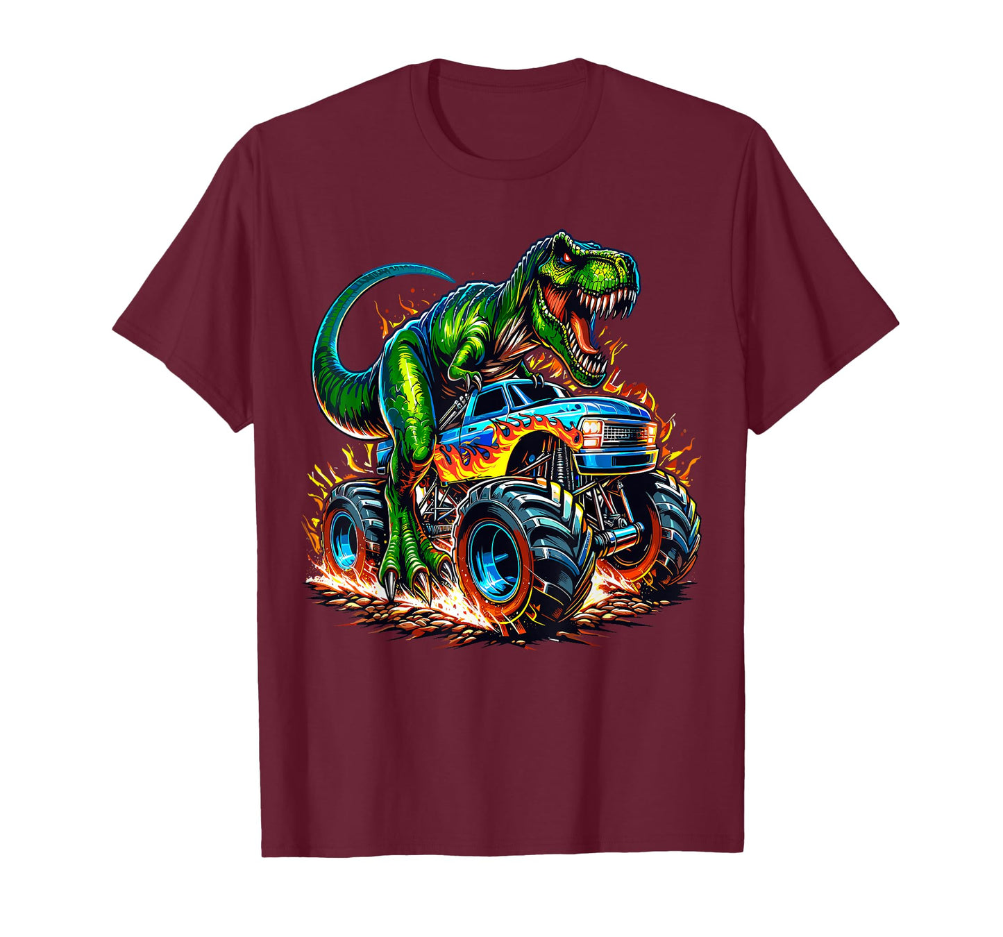 Monster Truck Dinosaur Birthday Party T-Shirt