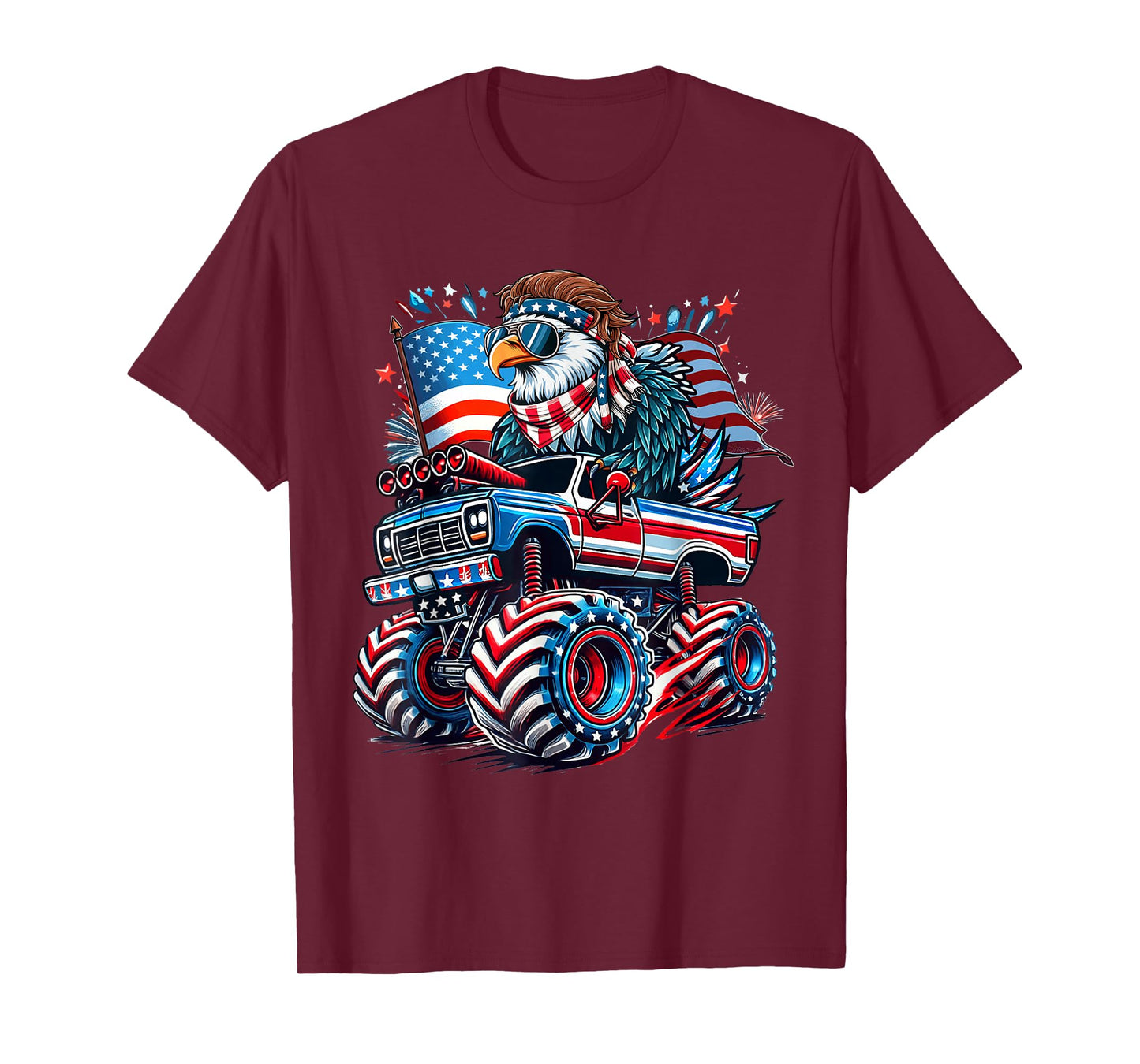 4th of July USA American Flag Bald Eagle Patriotic Eagle T-Shirt
