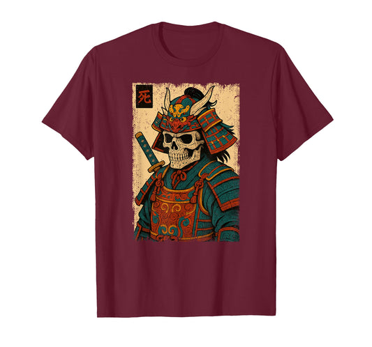 Japanese Samurai Warrior Skulls Japan Ninja Boys Girls T-Shirt