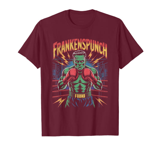 Frankenspunch Monster Boxing Horror Halloween Parody T-Shirt