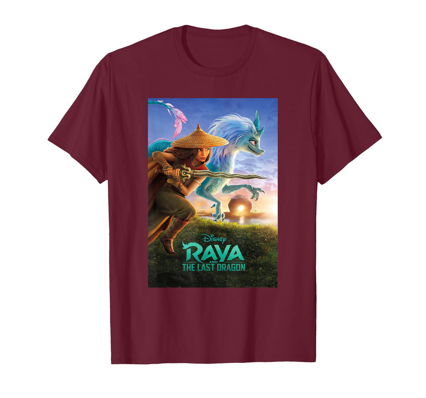 Disney Raya and The Last Dragon Movie Poster T-Shirt