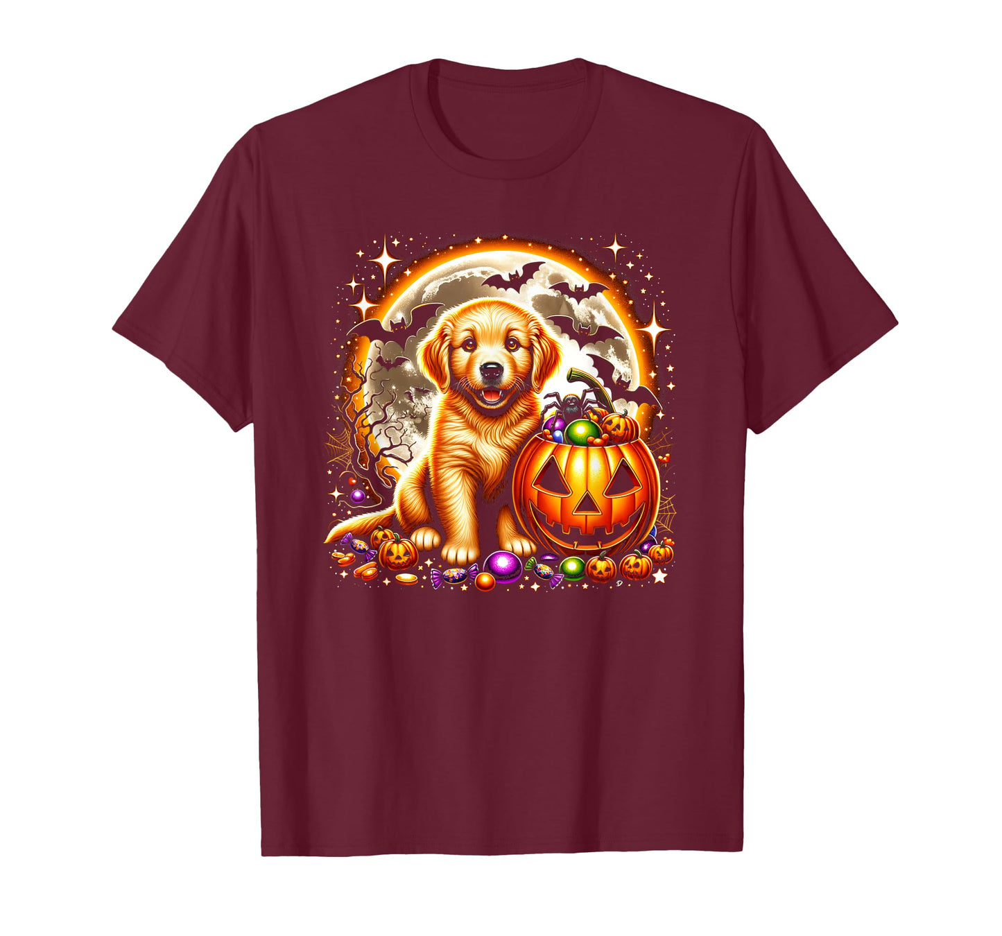 Halloween Golden Retriever Puppy Dog T-Shirt