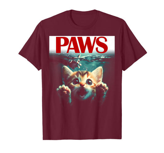 Paws cat and mouse funny and cute parody kitten lover T-Shirt