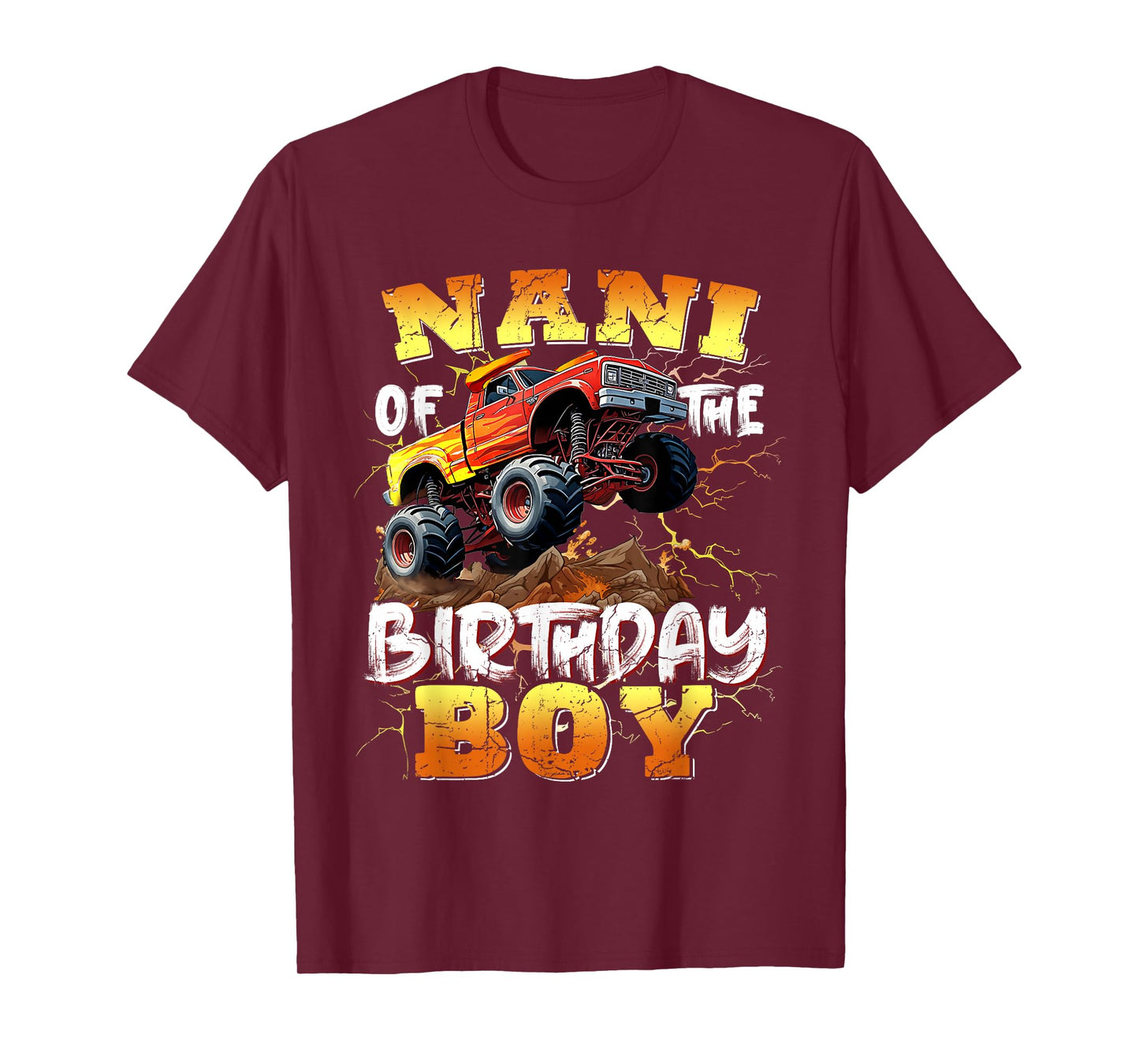Nani of The Birthday Boy Monster Truck Birthday Family T-Shirt
