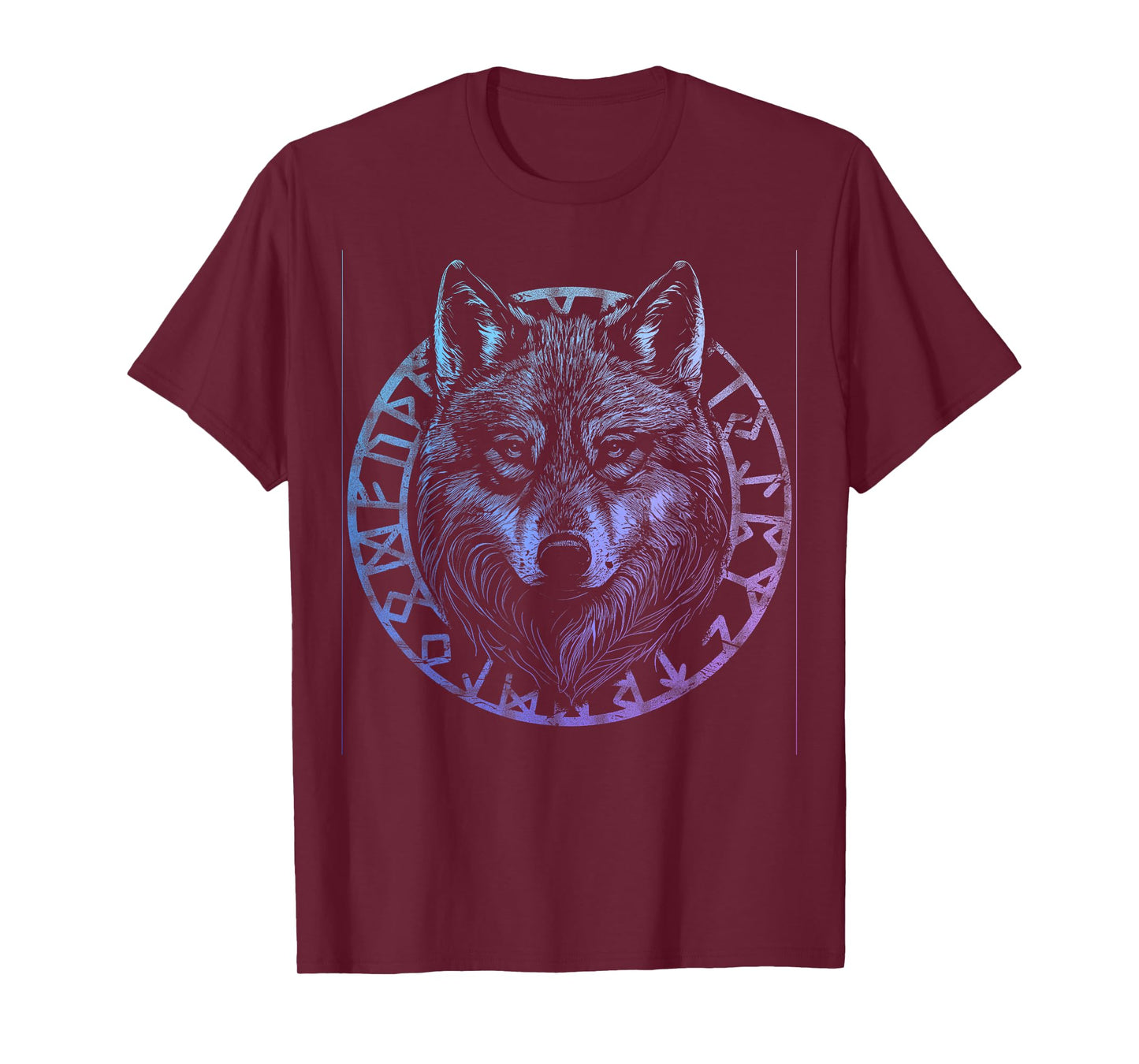 Wolf Viking Runes Nordic Celtic Wolf Lover T-Shirt
