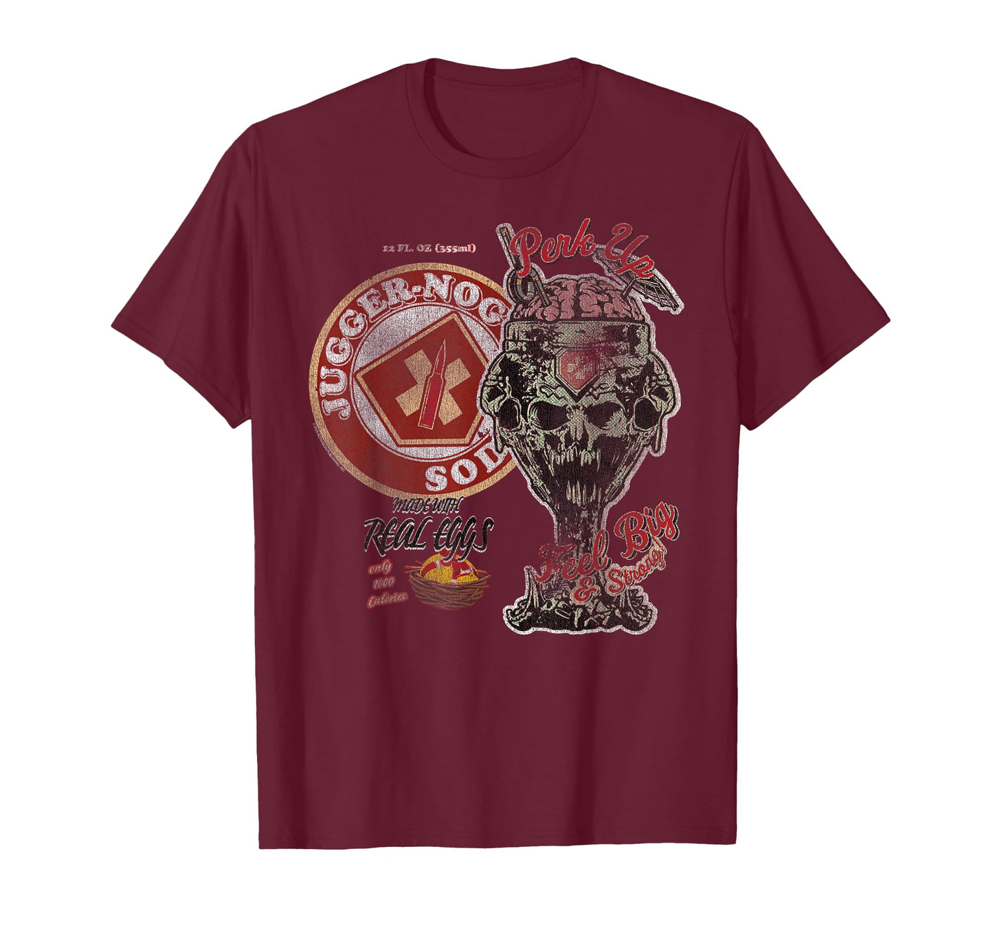 Call of Duty Jugger-Nog Soda Collage Video Game T-Shirt