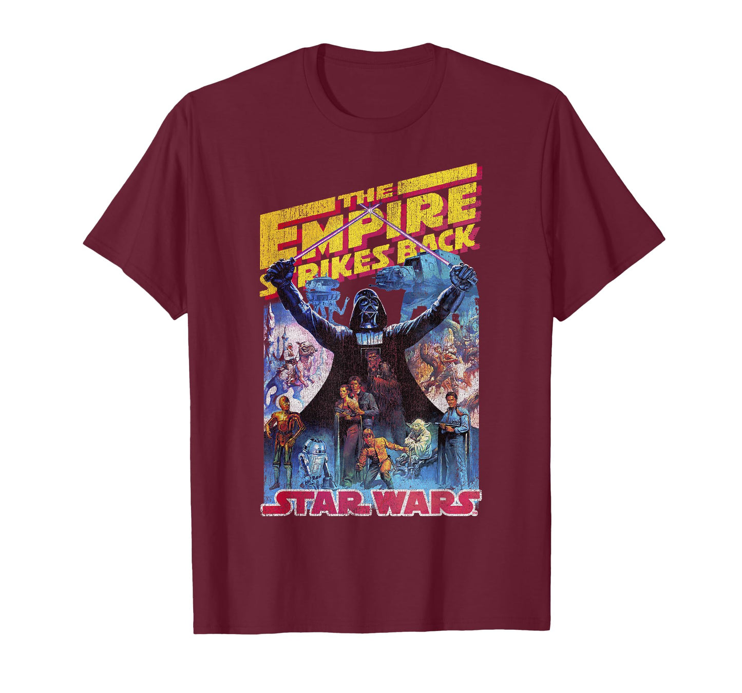 Star Wars Empire Strikes Back Retro Poster T-Shirt