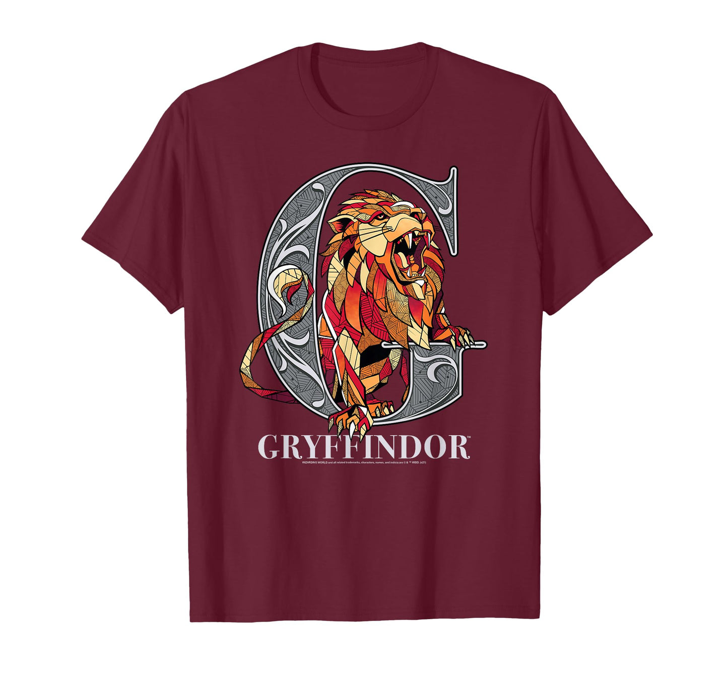 Harry Potter Mosaic Gryffindor with Lion T-Shirt