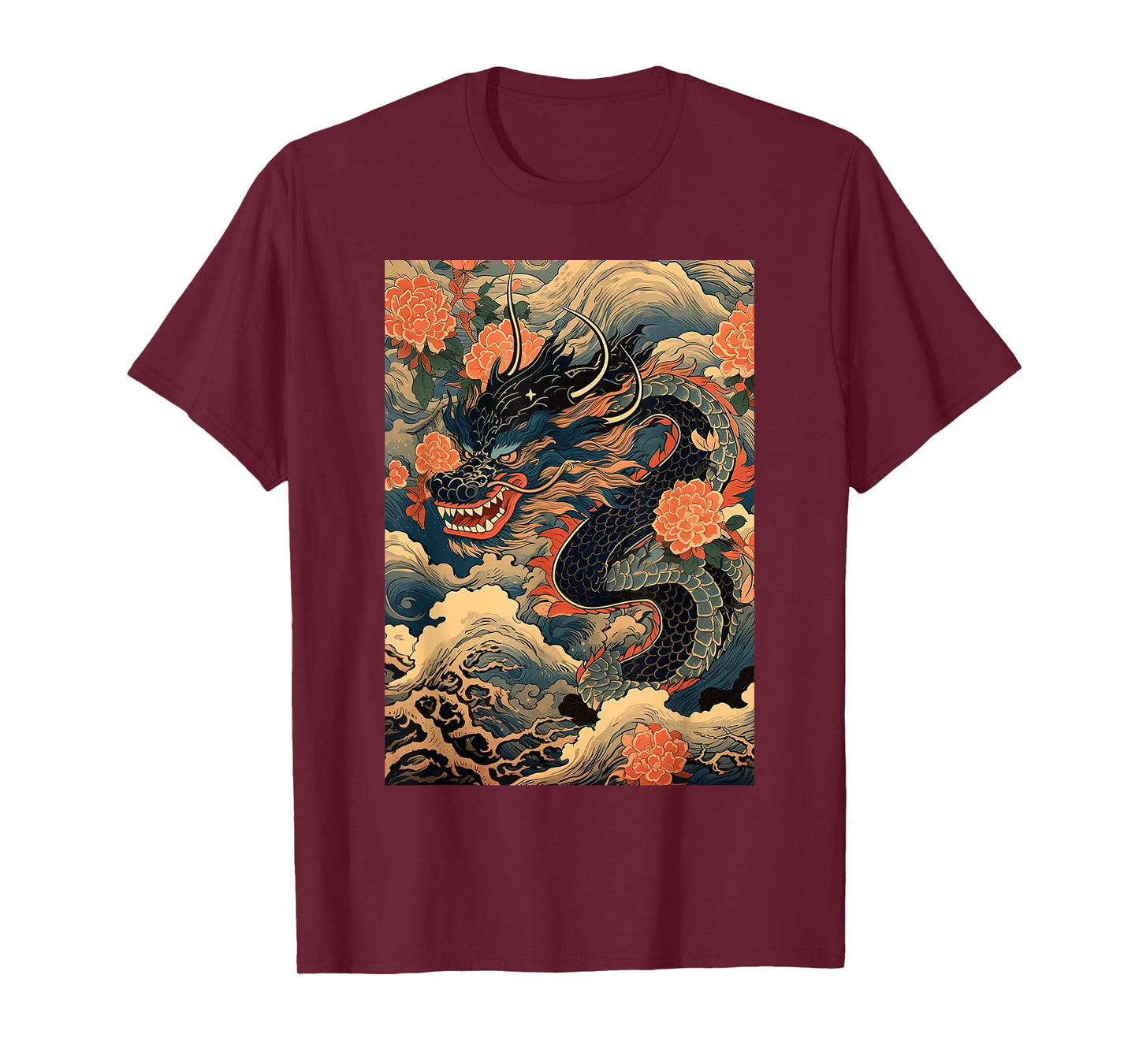 Vintage Dragon Japanese Graphic Art Retro Tattoo T-Shirt