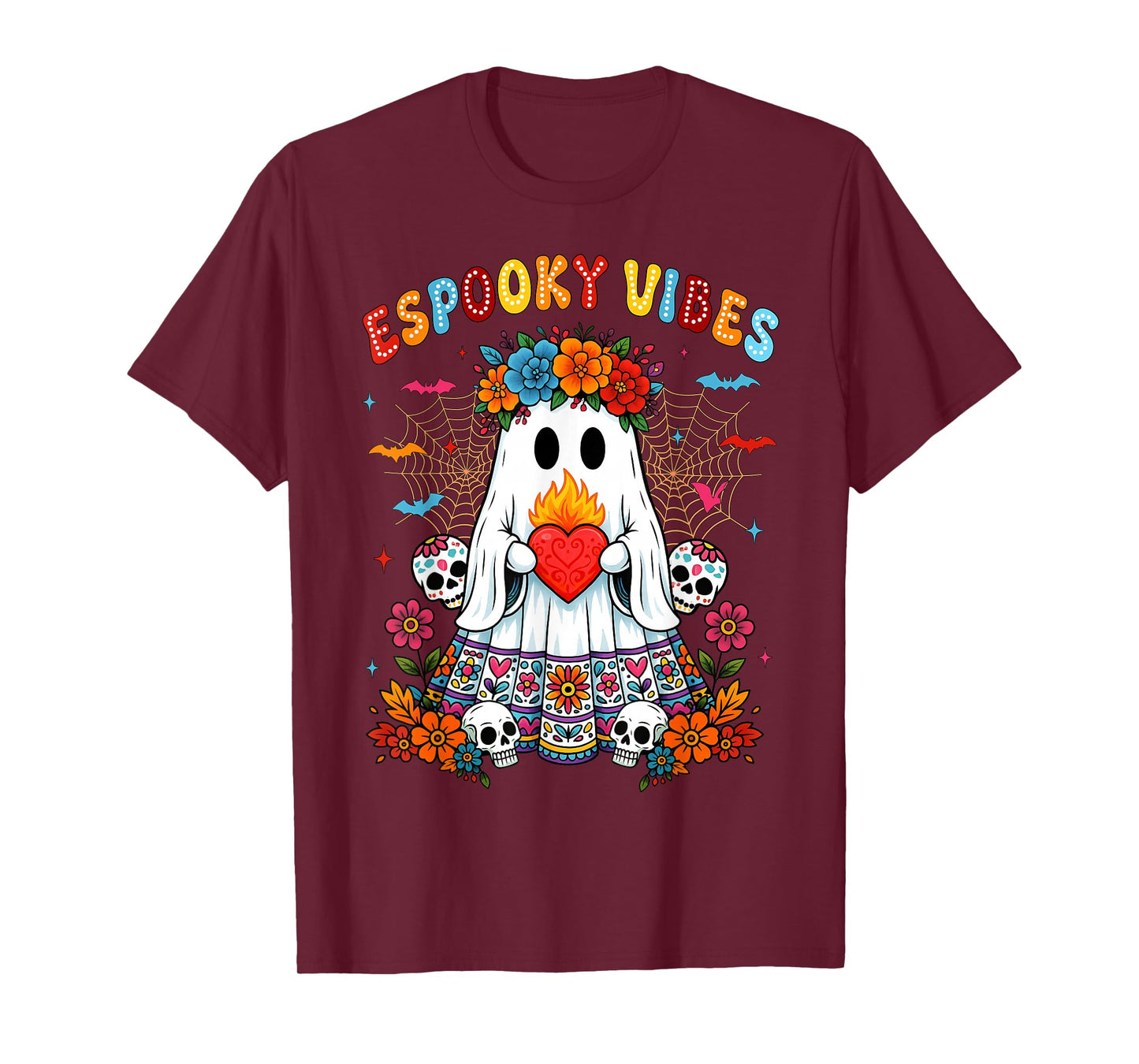 Espooky Vibes Day of The Dead Mexican Halloween Ghost Women T-Shirt