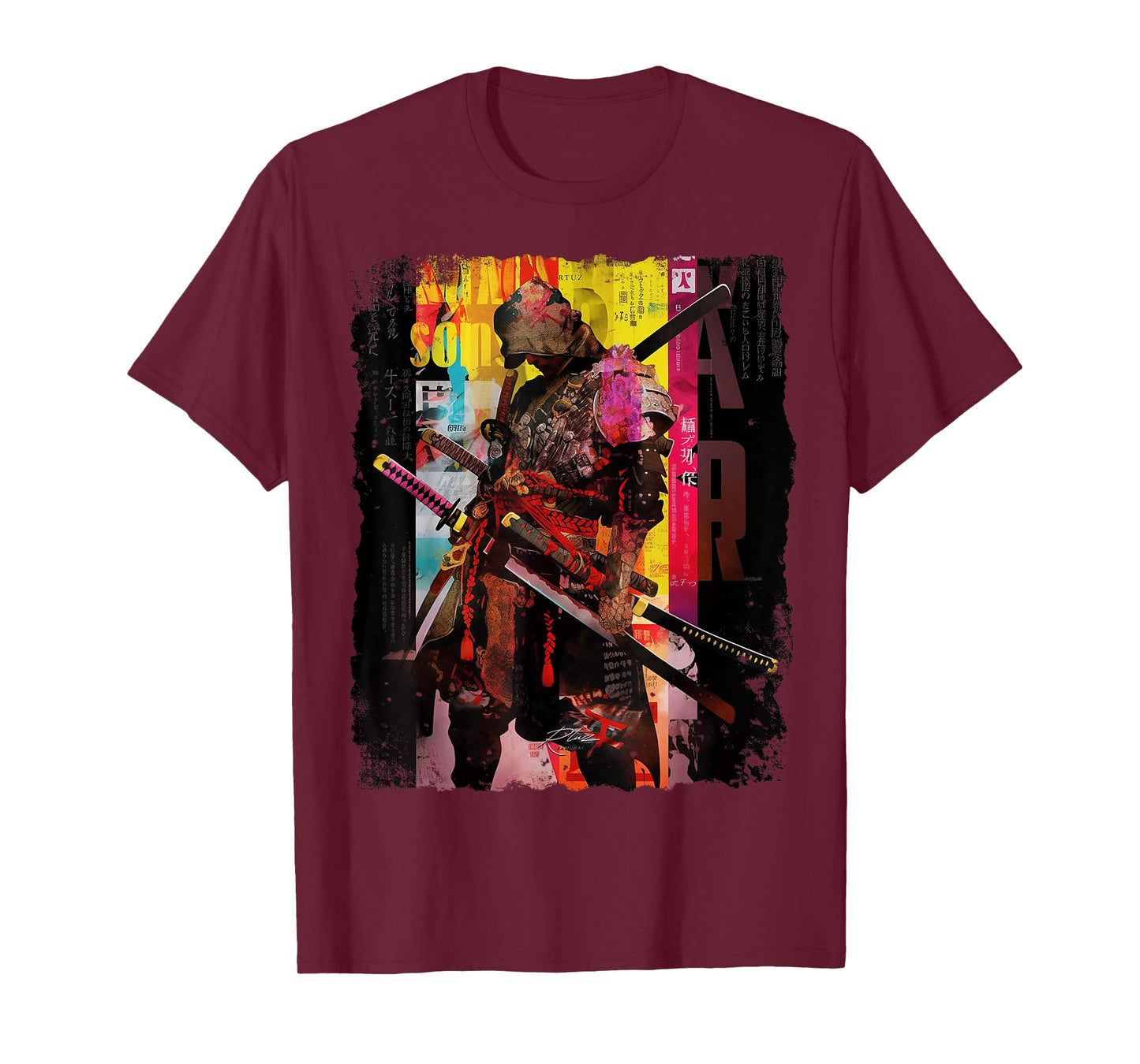 Hip Hop Y2K Vintage Hipster Edgy Urban Streetwear Samurai T-Shirt