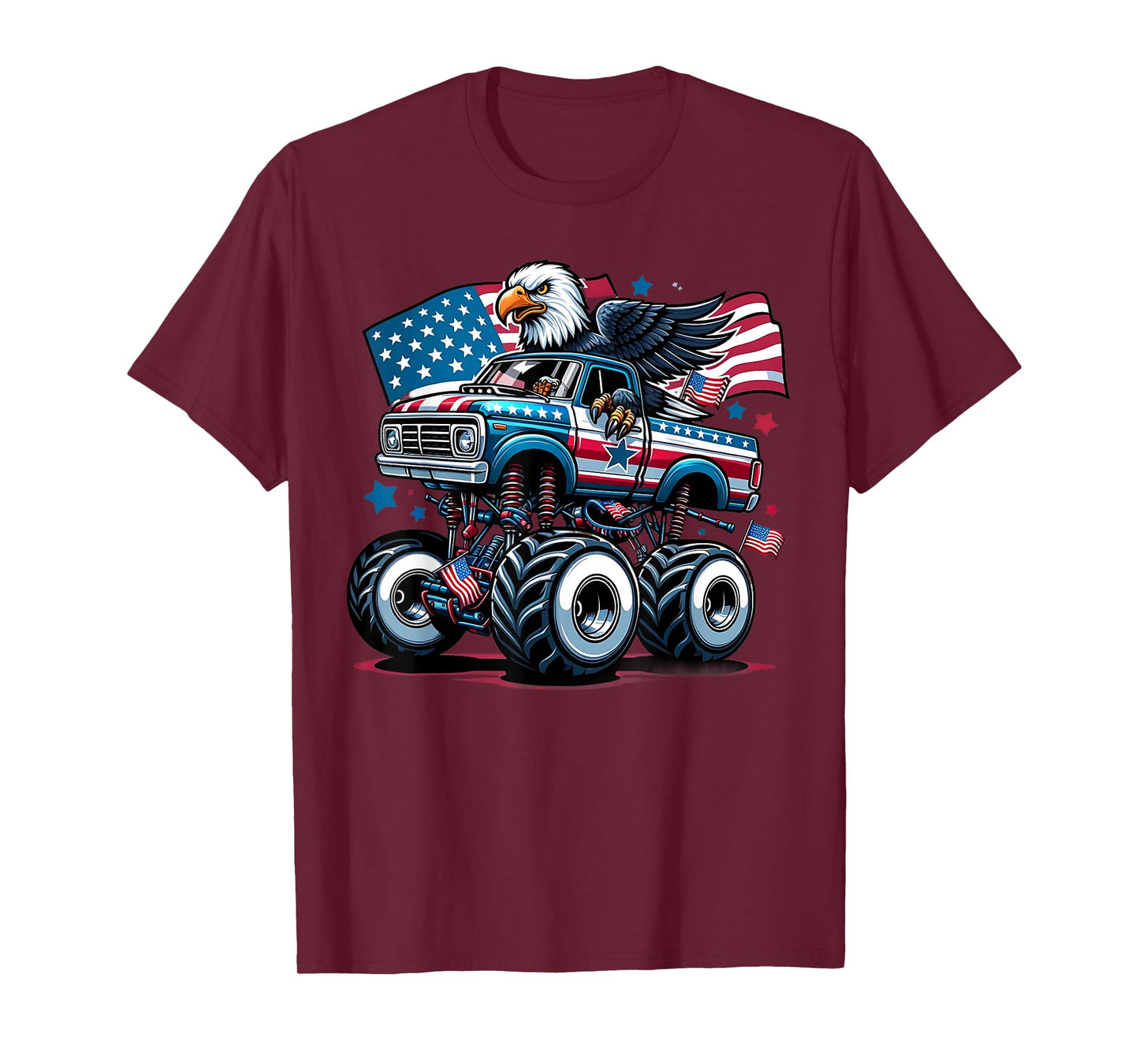 4th of July Shirts Boys American Flag USA Shirt Kids Eagle T-Shirt