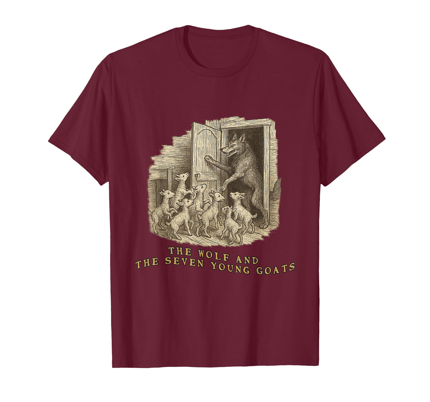 The Wolf and the Seven Young Goats Classic Fairy Tale T-Shirt