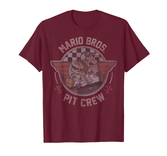 Mario Kart Mario & Luigi Mario Bros. Pit Crew Fade T-Shirt