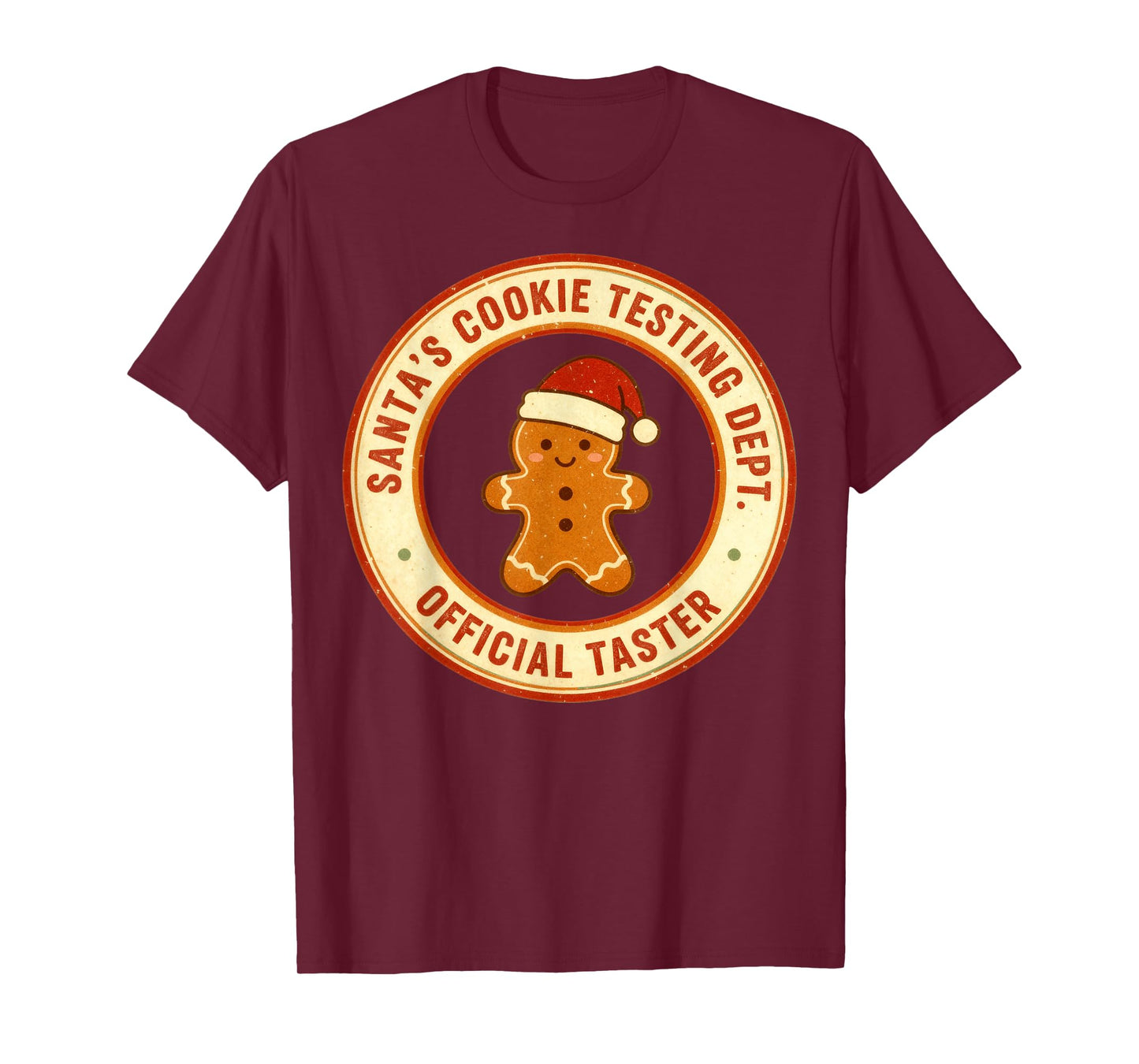 Santa Cookie Testing Department Holiday Baking Fun Christmas T-Shirt