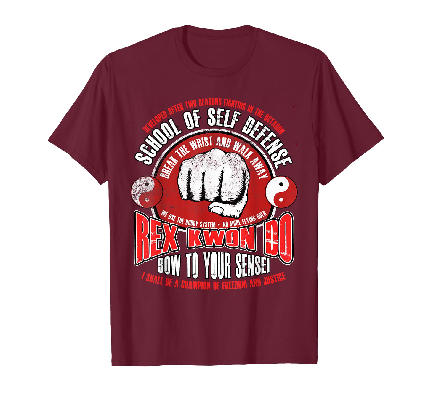 Rex Kwon Do Funny Karate Martial Arts Retro T-Shirt