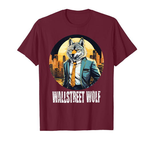 Funny best idea art cool Wallstreet Wolf T-Shirt
