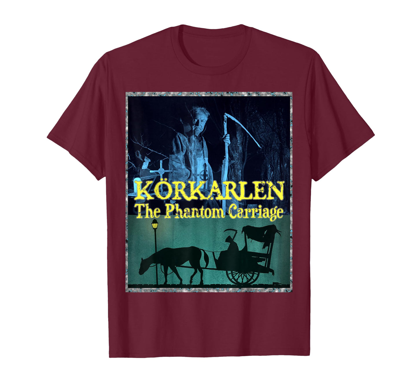 Vintage Classic Horror Körkarlen The Phantom Carriage T-Shirt