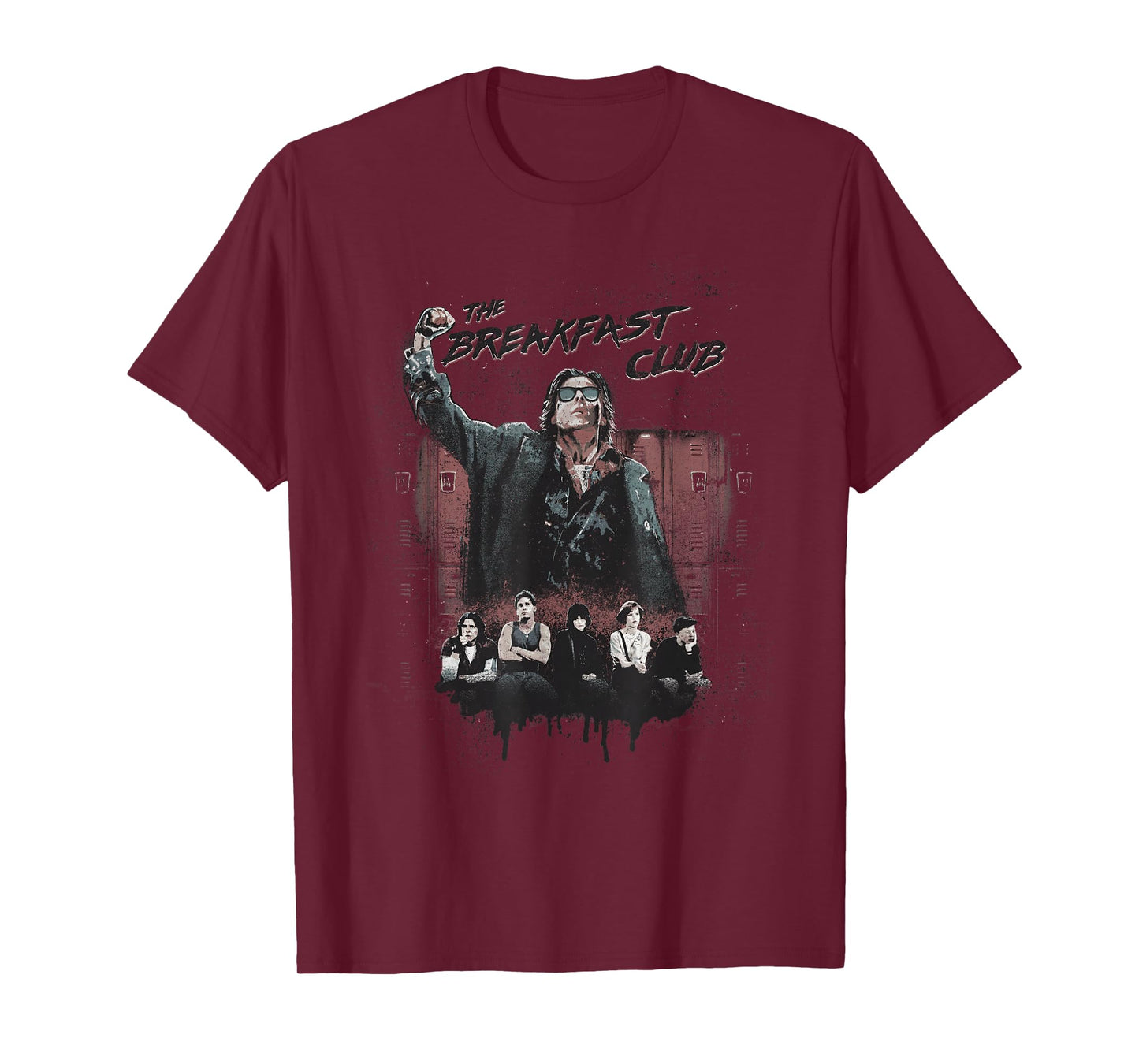 Breakfast Club Distressed Main Cast Logo Collage T-Shirt