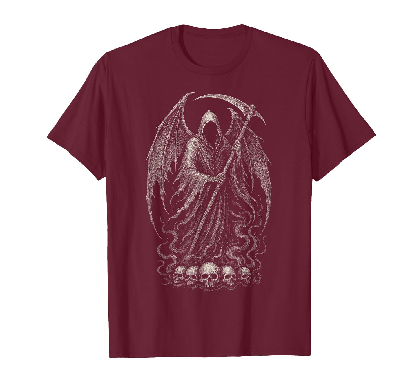 Grim Reaper Skeleton Goth Gothic Horror Skull Alt Aesthetic T-Shirt