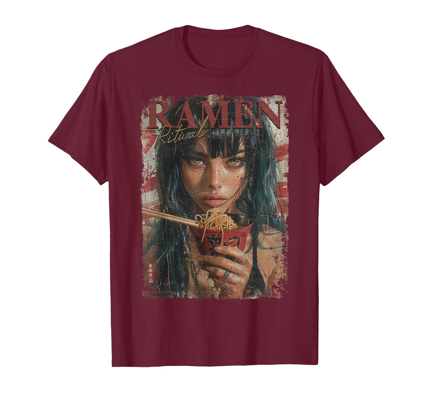 Japanese Ramen Noodles Otaku Y2K Fashion Kawaii Manga Anime T-Shirt