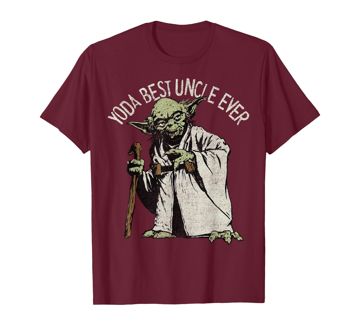 Star Wars Yoda Best Uncle Ever Portrait Vintage Disney+ T-Shirt