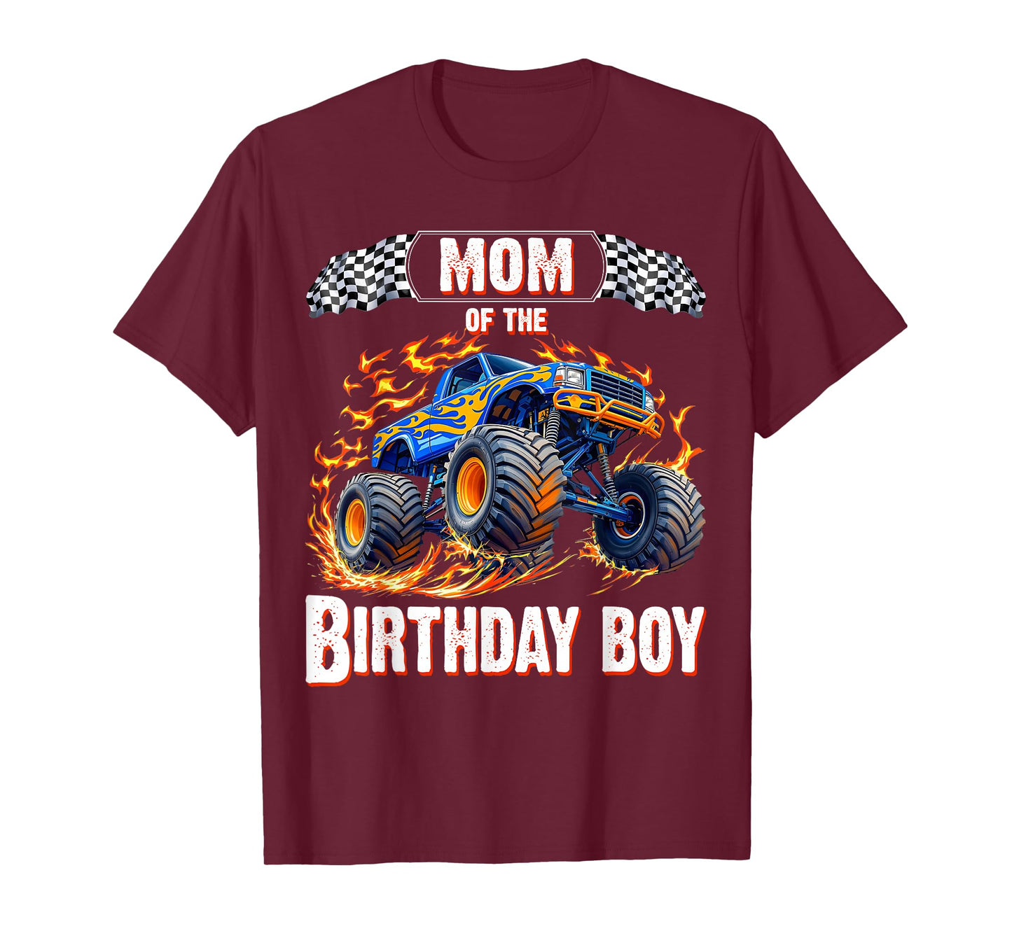 Mom of the Birthday Boy Monster Truck Birthday T-Shirt