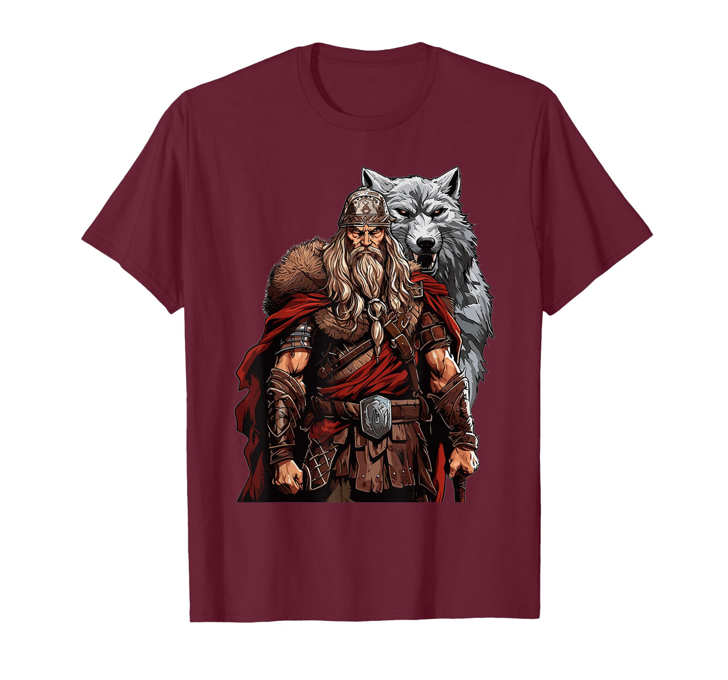 Viking Warrior With Wolf Norse Mythology T-Shirt