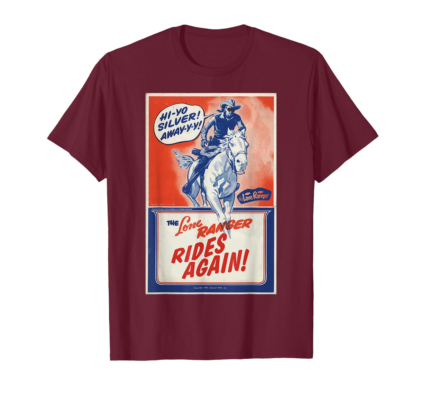 The Lone Ranger Hi-Yo Silver Adventure Poster T-Shirt